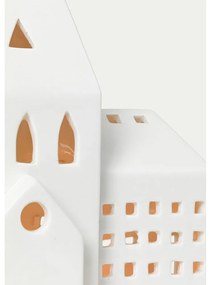 Sfeșnic alb de Crăciun din ceramică Kähler Design Urbania Lighthouse City