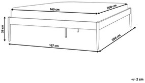 Pat matrimonial 160 cm Victoire (negru) (cu somieră). 1076351