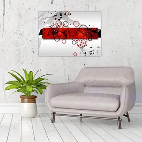 Tablou pe sticlă cu abstracție (70x50 cm)
