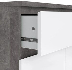 Comodă Simplicity 80 x 40 x 100,5 cm, gri / alb lucios