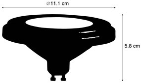 Set de 5 becuri LED GU10 AR111 8W 750 lm 3000K