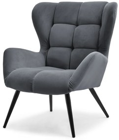 Fotoliu Kikino (grafit + negru). Promo -21%. 1110123