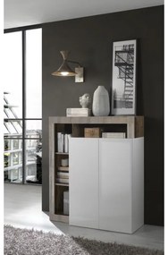 Comodă LENOR albă/maro