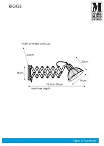 Aplică Markslöjd 108105 RIGGS 1xE27/60W/230V neagră