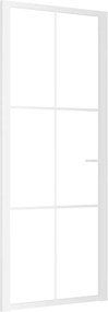 vidaXL Ușă de interior, 83x201,5 cm, alb, sticlă ESG și aluminiu