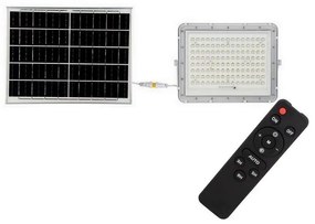 Proiector LED solar de exterior LED/20W/3,2V 4000K alb + telecomandă