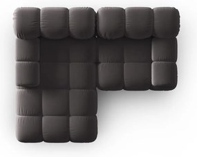 Canapea gri închis cu tapițerie din catifea 191 cm Bellis – Micadoni Home