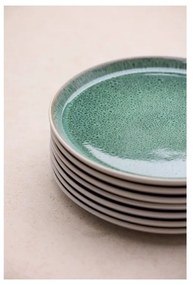 Farfurie albă/verde din gresie ø 27 cm Gastro White/Green – Bitz