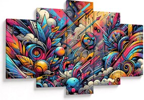 Tablou - Graffiti multicolor (150x105 cm)