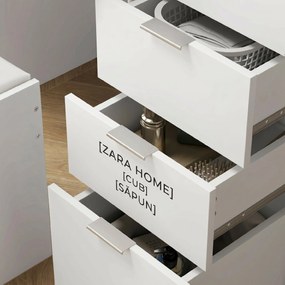 HOMCOM Set Masă de Toaletă cu Oglindă și 5 Sertare și Taburet de Machiaj Tapițat, 97,2x44,5x136,5 cm, Alb | Aosom Romania