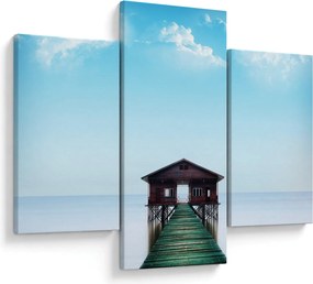 Tablou cu casă pe mare (90x60 cm)