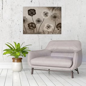 Tablou - Flori desenate (70x50 cm)