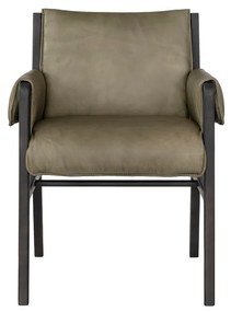 Scaun tip fotoliu de citit din piele ✔ model CELIO