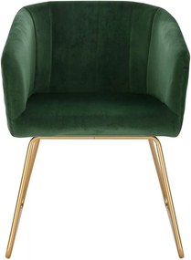 SCAU208 - Scaun masuta toaleta machiaj cosmetica tapitat, scaun living - Verde - Auriu