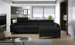 Coltar extensibil cu spatiu pentru depozitare, 300x98x190 cm, Mariall R02, Eltap (Culoare: Negru / Sawana 14)