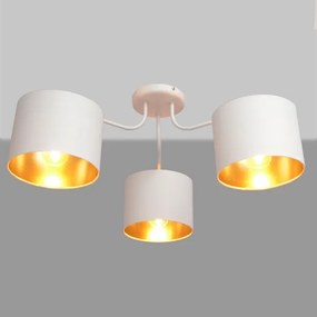 Lustră aplicată ALBA 3xE27/15W/230V albă/aurie