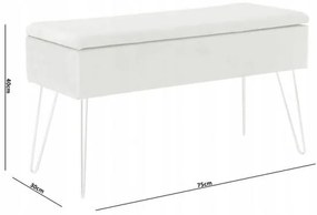ShopJK BANCA CU SPAȚIU DE DEPOZITARE ROZ 75 x 30 x 40