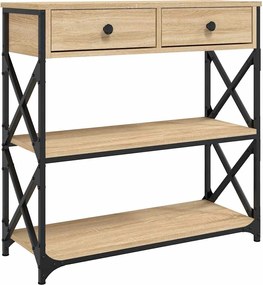 vidaXL Masă consolă, stejar sonoma, 75x28x75 cm, lemn prelucrat