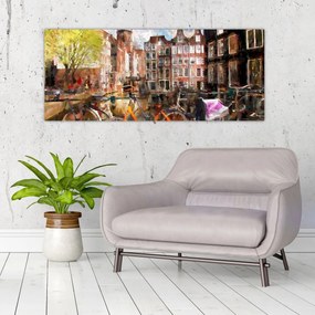 Tablou - Amsterdam, pictură (120x50 cm)