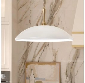 Lustră pe lanț Kichler KL-DELAROSA-P-WH DELAROSA 1xE27/60W/230V alb/alamă