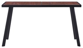 Masa de bucatarie, lemn inchis  negru, 140 x 70 x 75 cm, MDF 1, dark wood and black, 140 x 70 x 75 cm