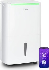 Klarstein DryFy Connect 50 Smart, Dezumidificator de aer, WiFi, Compresie, 50l/zi, 45-55m², Alb