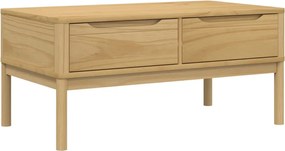 vidaXL Măsuță cafea "FLORO", maro ceruit 99x55,5x45 cm lemn masiv pin