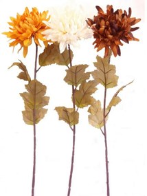 Crizantemă artificială de toamnă, înălțime 74 cm,set de 3 bucăți