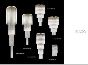 Lustra design LUX diametru 60cm din alama decorata cu sticla Filago