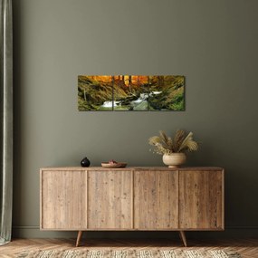 Tablou - Pădure (cu ceas) (90x30 cm)
