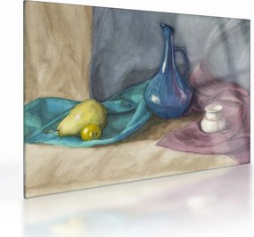 Tablou pe sticlă - Natură moartă pictată (70x50 cm)