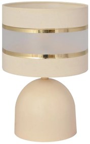 Lampă de masă HELEN 1xE27/60W/230V crem/aurie