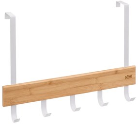 Cuier din bambus pentru prosoape Culoare alb, NATUREO