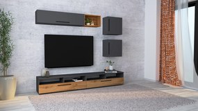 Living haaus Haga V15, Antracit/Stejar Wotan, L 240 cm