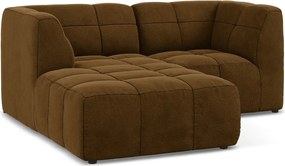 Colțar galben muștar cu tapițerie din catifea (cu colț pe partea stângă/cu șezlong) Aloha – Makamii