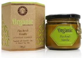 Lumânare organică Patchouli Vanilie 200 g însticlă