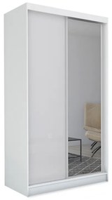 Expedo Dulap cu uși glisante și oglindă TARRA, alb, 150x216x61