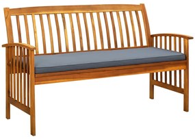 vidaXL Bancă de grădină cu pernă, 147 cm, lemn masiv de acacia