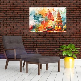 Tablou - Ilustrație în acuarelă (90x60 cm)