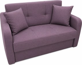 Canapea SAMY NEXT extensibila, 2 locuri, cu lada de depozitare, catifea plusata gri, cadru metalic, 152x100x92 cm Mov, stofa