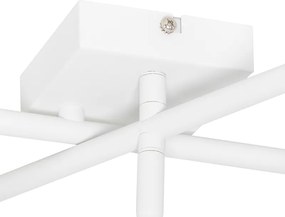 Plafoniera moderna alba cu 5 lumini reglabile patrata - Jeana