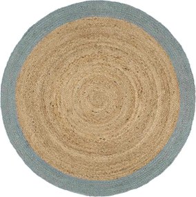 vidaXL Covor manual cu margine măslinie, 240 cm, iută