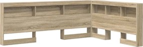 vidaXL Tăblie de depozitare cu raft Stejar Sonoma 150 cm Lemn compozit