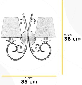 Aplică ONLI POMPEI 2xE14/6W/230V bronz