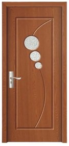 Usa Interior din MDF Novo Doors ND17, Cadru din Lemn Masiv, Geam Sablat, KIT COMPLET, Toc , Manere si balamale incluse (Culoare: Wenge, Toc: Fix,