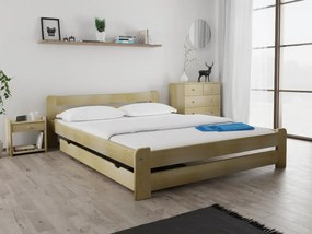 Pat Laura 160x200 cm, pin Saltele: Cu saltele Coco Maxi 19 cm, Lamele de pat: Fără lamele