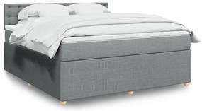 vidaXL Pat continental, gri deschis, 180x200 cm, material textil