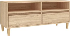 vidaXL Comodă TV, stejar sonoma, 100x34,5x44,5 cm, lemn prelucrat