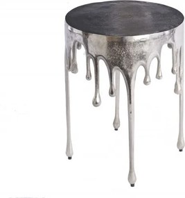 Masuta deosebita design picatura Liquid Line 51cm, argintiu