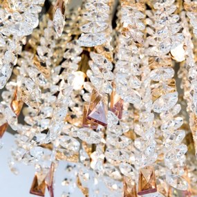 Lustra cristal K9 design elegant de lux CRYSTALRIVER aurie